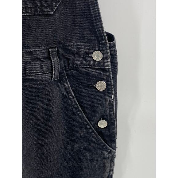 Women's Black Denim Overalls - Picture 5 of 11